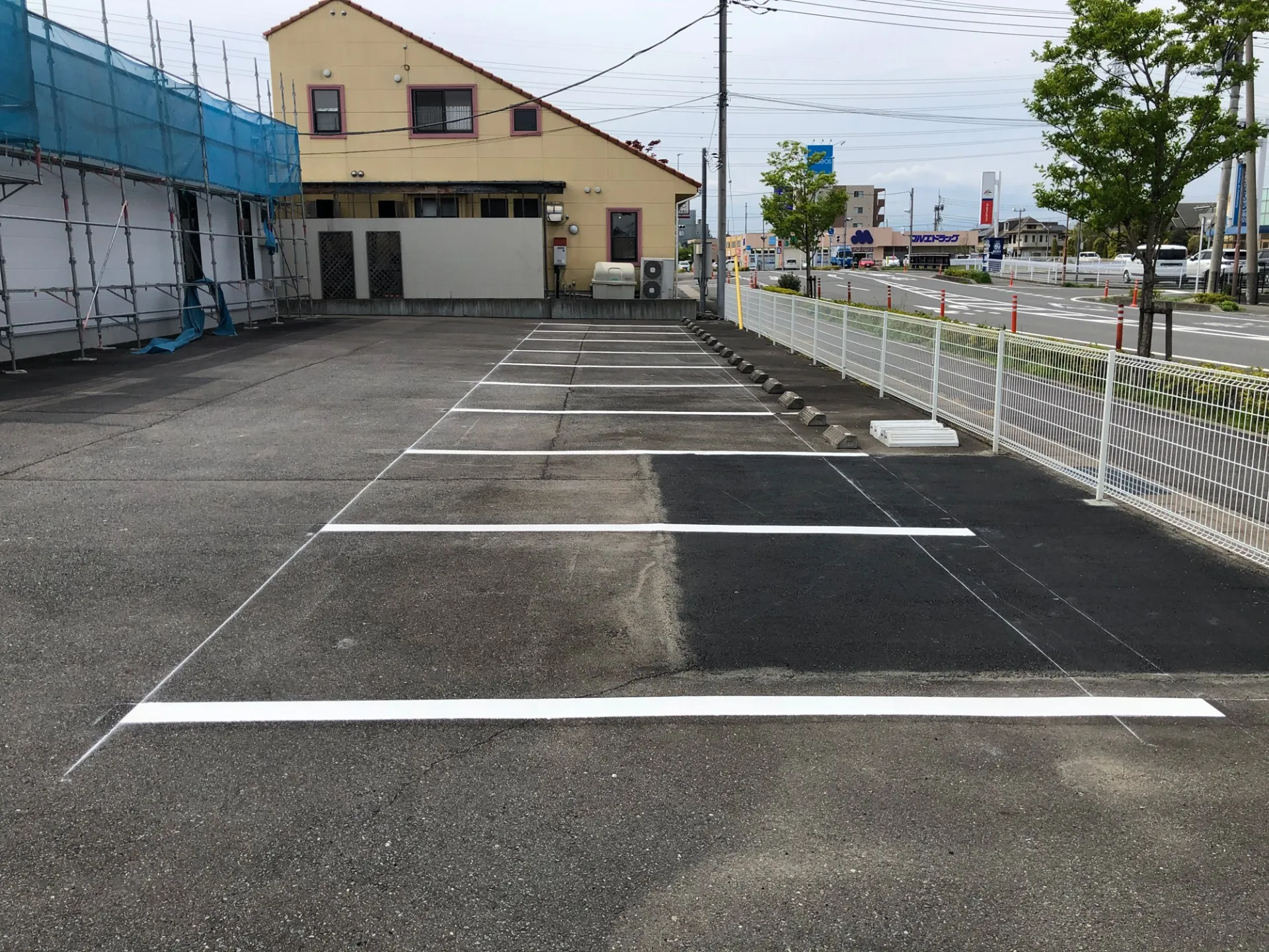 高崎市 駐車場 ライン工事